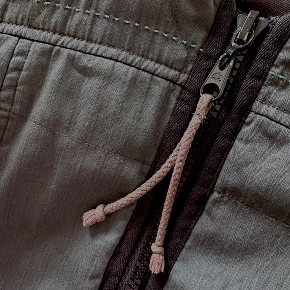 RARE Y2K Vintage Billabong Gray Hooded Utility Jacket Women's Large - Picture 5 of 7